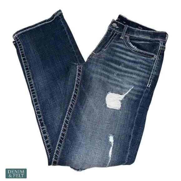 BKE Jake Bootcut Stretch Jeans Men’s 30x32 Macon Wash Distressed Denim NEW~NWT
